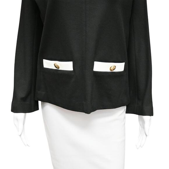 Rosetta Getty Knit Blouse Size Small Black Interlock Boatneck Long Sleeve - Picture 3 of 3